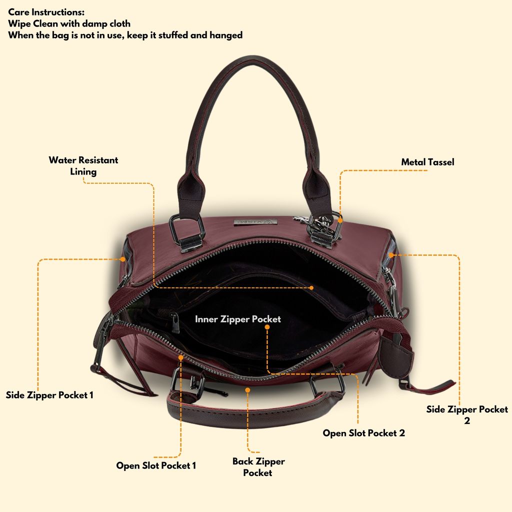VISMIINTREND Stylish Sling Bag | Pu Leather Crossbody Satchel Bag | Women Handbag for Office | Travel | Daily Use | Detachable Adjustable Strap view 2