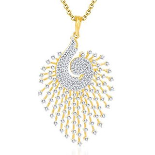 Hetprit Brass Gold Plated Beautiful Pendent Set For Women view 2