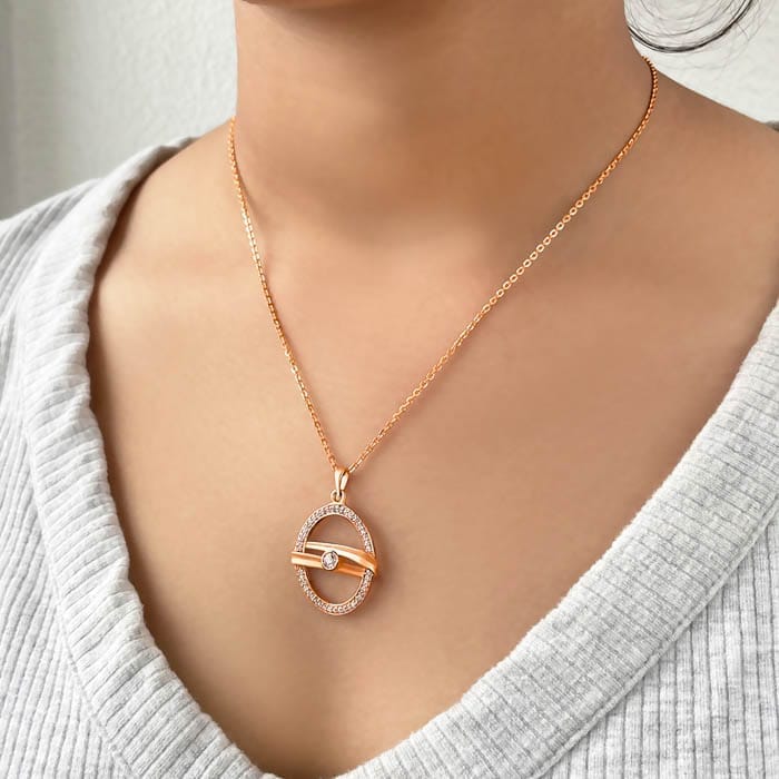 Rose Gold Boho Pendant Set view 2