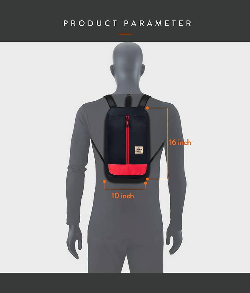 Lunar's 12 Ltrs Black Backpack Bag view 2