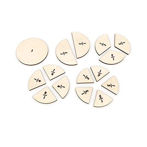 Haoser Wooden Fraction Puzzle of Mathematic learning Fraction vector model toy view 2
