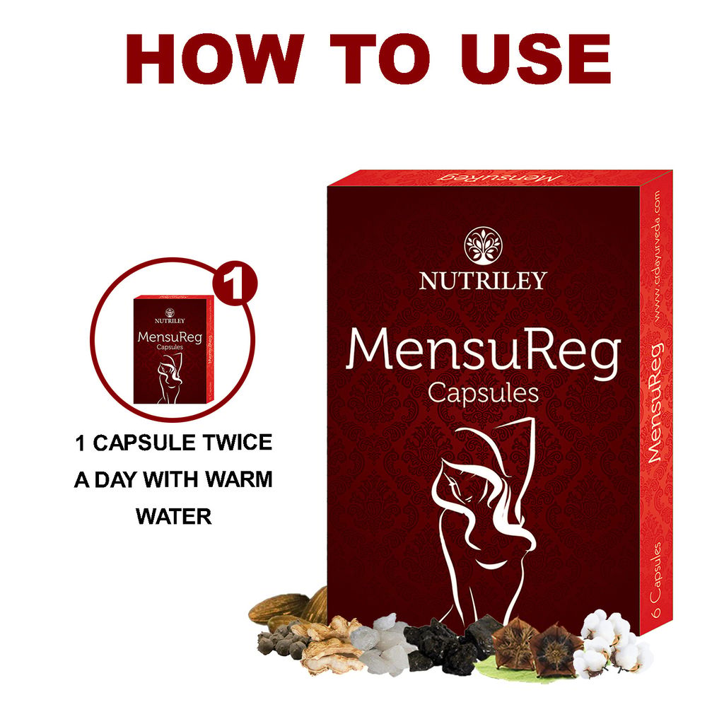 Nutriley Mensureg Capsules - Mensural Care, Period Pain Relief, PCOS Balance Capsules for Women (60 Capsules) view 2