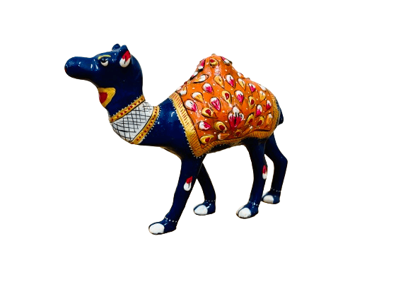 Camel With Metal Meenakari 5 Inch view 2