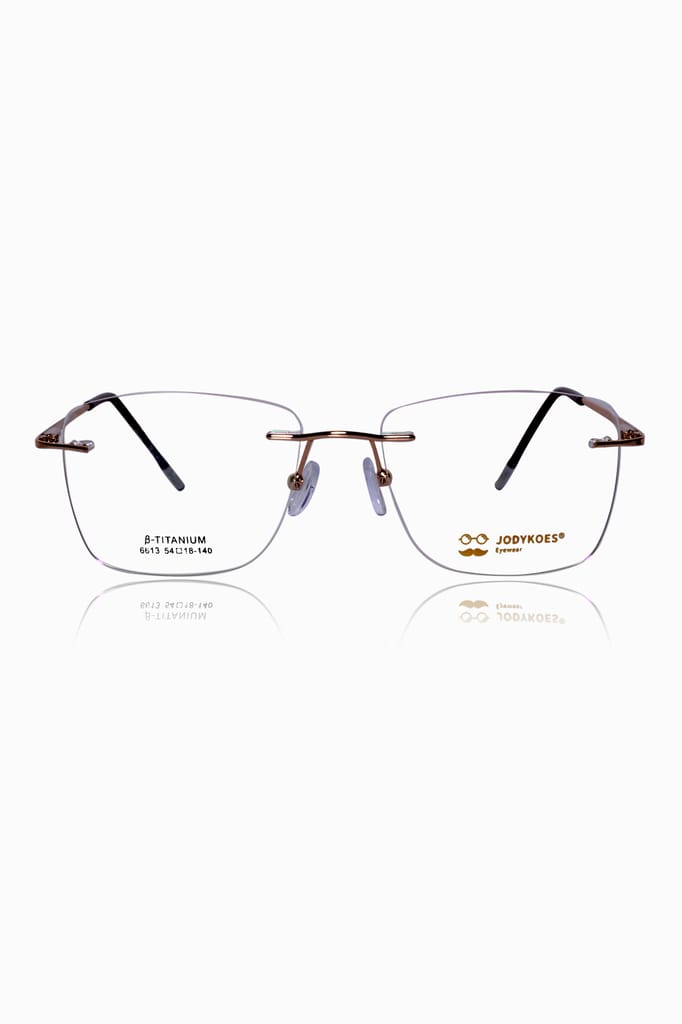 Jodykoes® Premium Rimless Frame for Women and Men: Stylish Rectangle Spectacle Eyeglasses with Anti-Glare Coating view 2