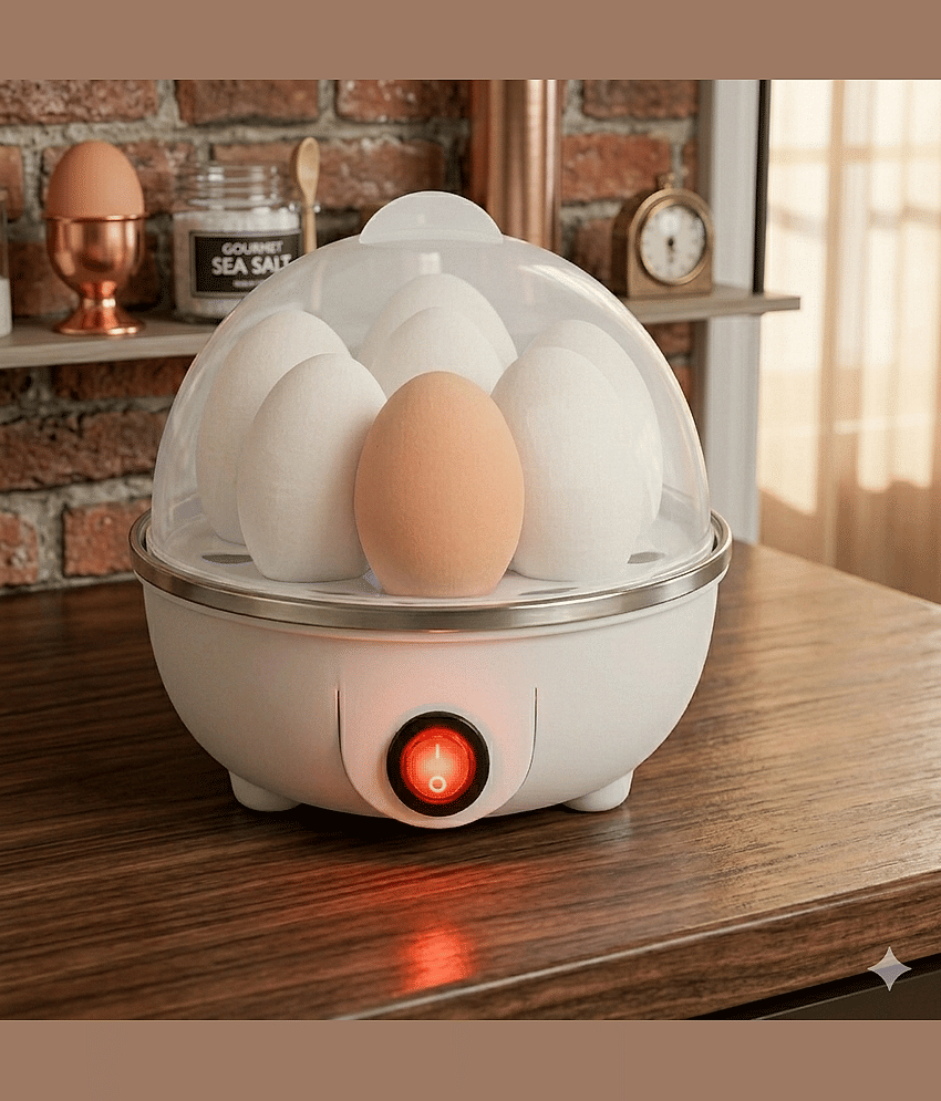 Electric Egg Boiler, Egg Poacher for Steaming, Cooking, Boiling & Frying, Egg Cooker (Blue, Multicolor, 7 Eggs)
