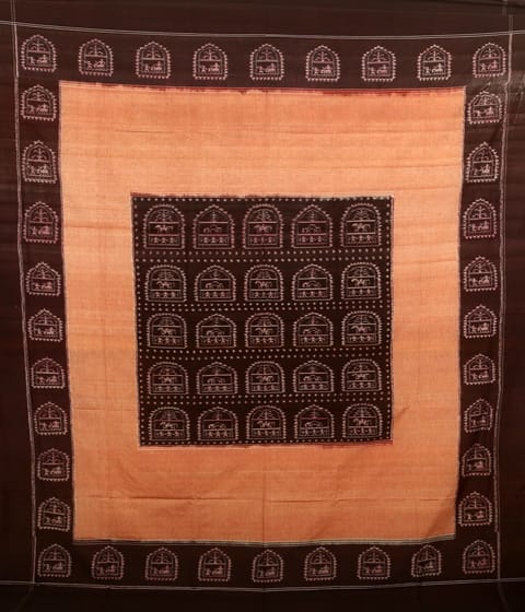 Sambalpuri Handloom Tribal Art Bedsheet view 2