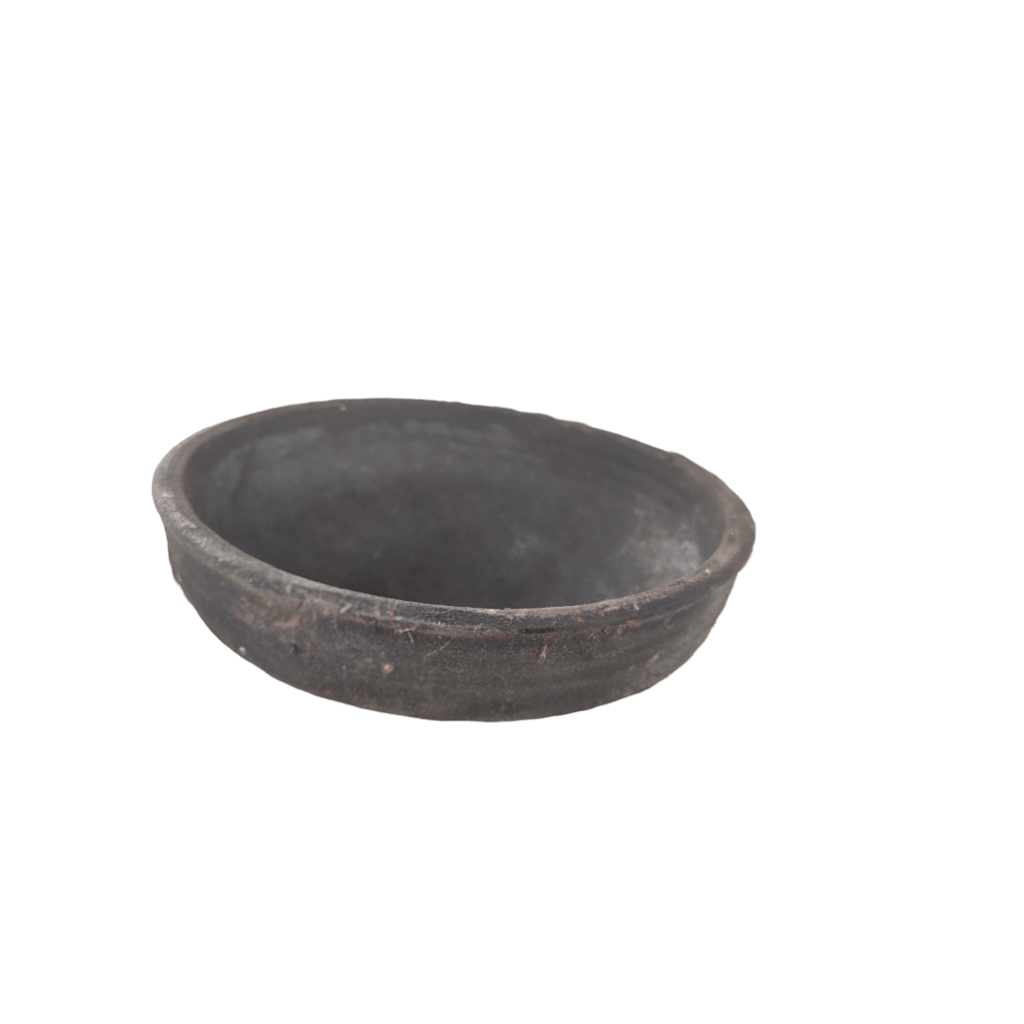 Handmade Black Clay Bowl for Cooking and Serving 1 anchu view 2
