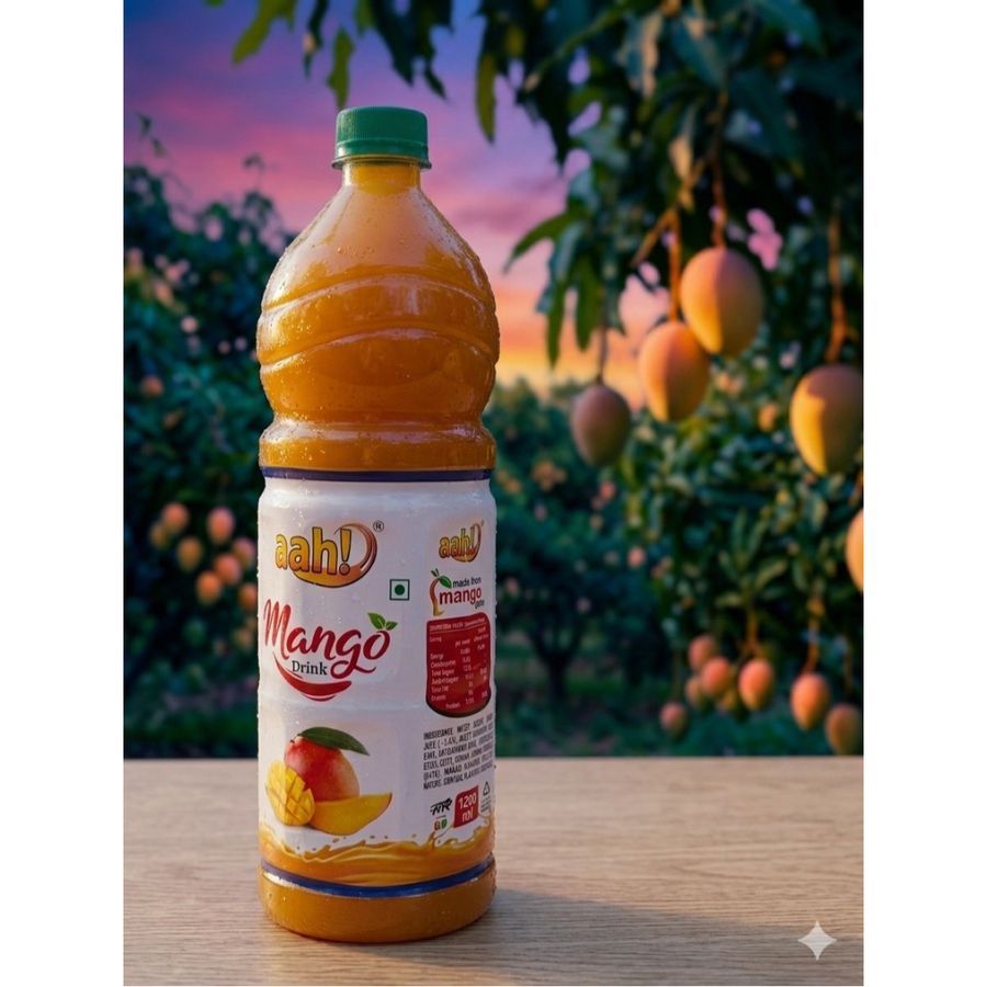 Aah! Mango Drink - 1200 mL - One plastic bottle