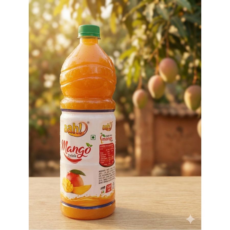 Aah! Mango Drink - 1200 mL - One plastic bottle view 2
