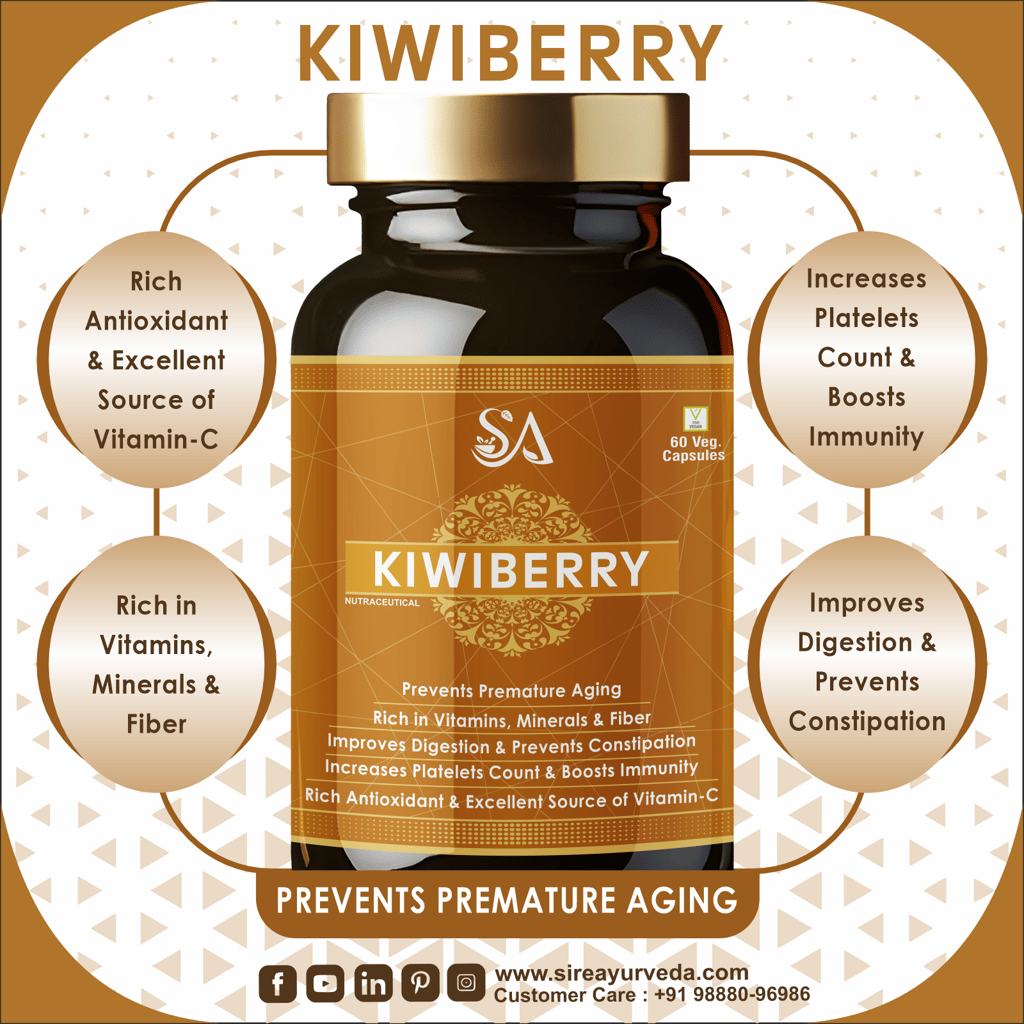 KIWIBERRY(Good For Body Detoxifier, Immunity Booster, Joint Pain Relief Restful Sleep, 60 Veg Capsules) view 2