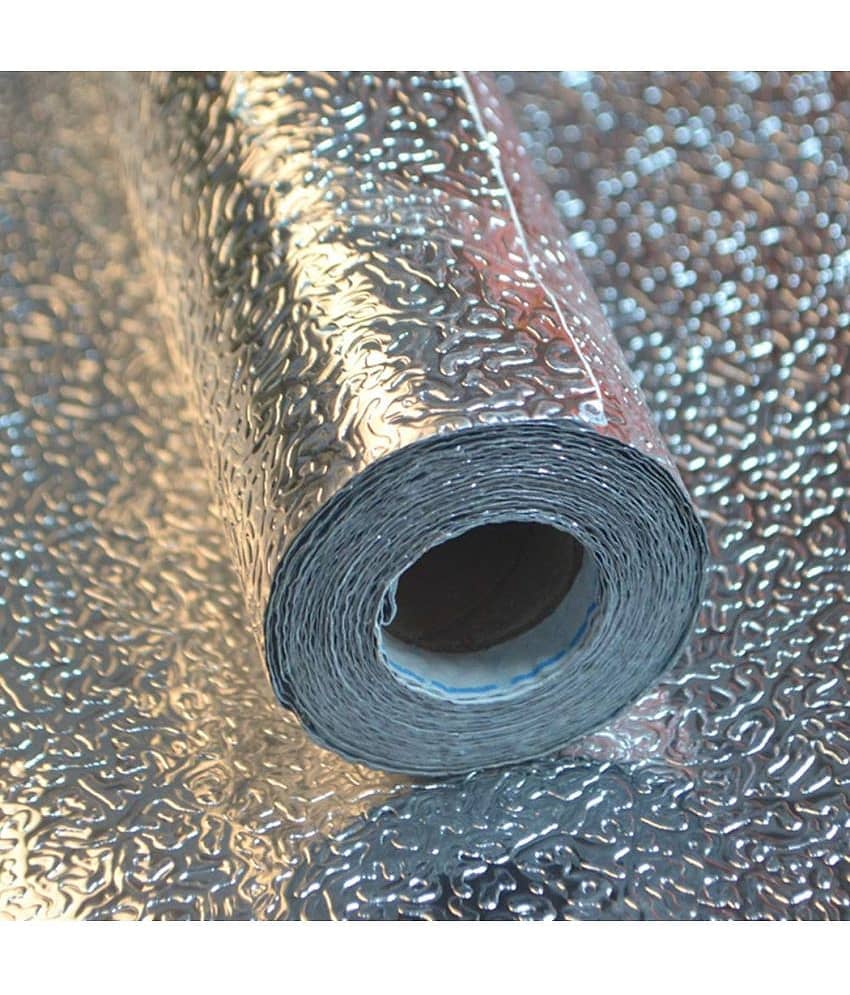 HINGOL Silver Drop FOIL SELF Adhesive Wallpaper for Hall Living Room Furniture Kitchen Restaurant Peel and Stick Vinyl Wallpaper - 200 X 60 CM 12 SQFT Approx view 2