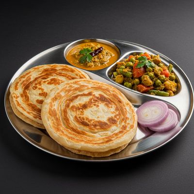 Kerala Porotta (2 Nos) + Veg Curry