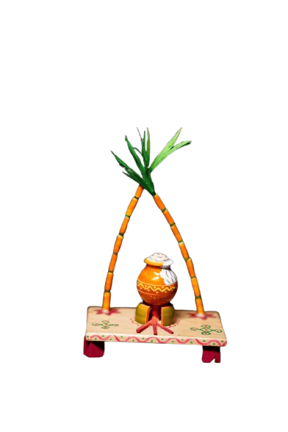 Handcrafted Miniature Pongal Set - Festive Decor & Gift Item