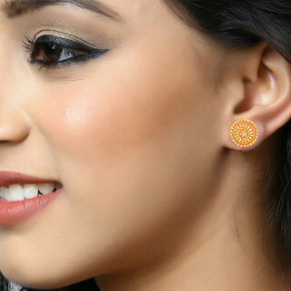 Vivastri Premium Gold Plated Alloy Stud Earrings Combo for Women & Girls Pack of 2 view 2