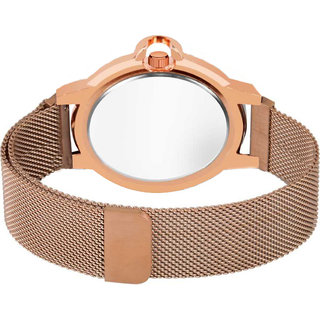 HRV Men's Round Dial Rose Gold Strap Analog Watch view 2