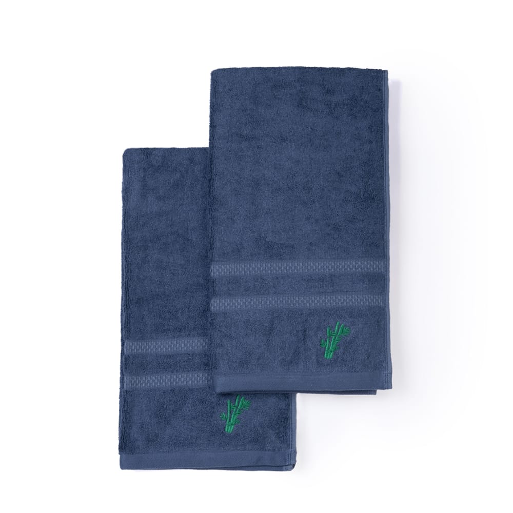 Feather & Spun Bamboo Cotton Hand Towel | Lavender Fragrance | Oeko-TEX® Standard 100 | Anti Microbial | Fade Resistant | Double Needle Stitch | 600 GSM - 40 cms x 71 cms (Pack of 2) view 2