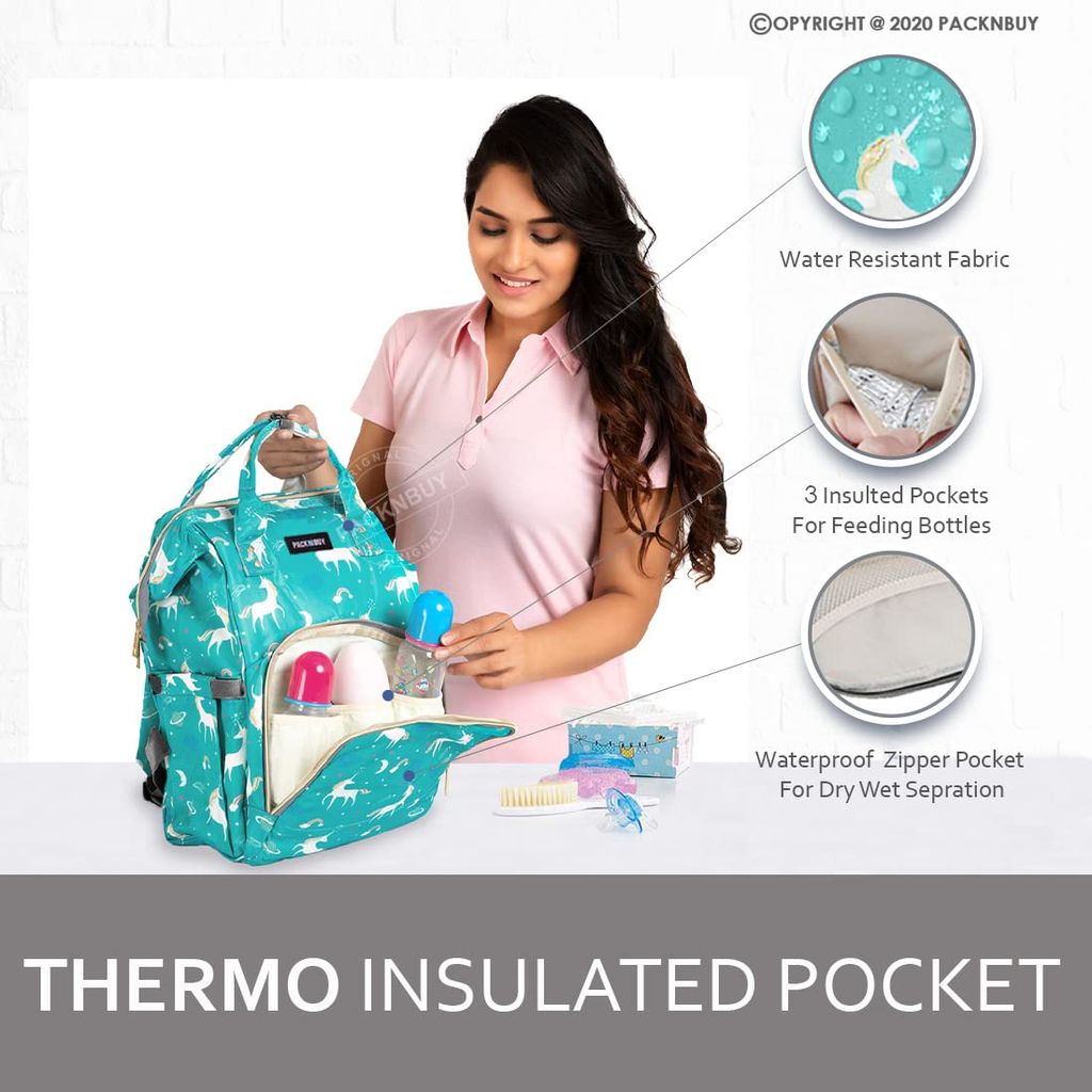 Red Diaper Backpack – Durable, Travel-Friendly Baby Diaper Bag view 2
