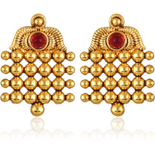 Vivastri Shimmering Charming stud Earring for Women and Girls [VIVA2726ERG] view 2