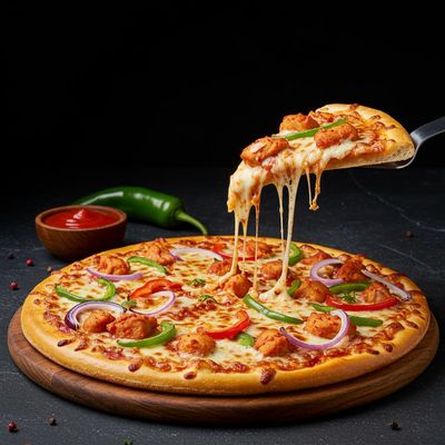 Pepper Chicken Pizza
