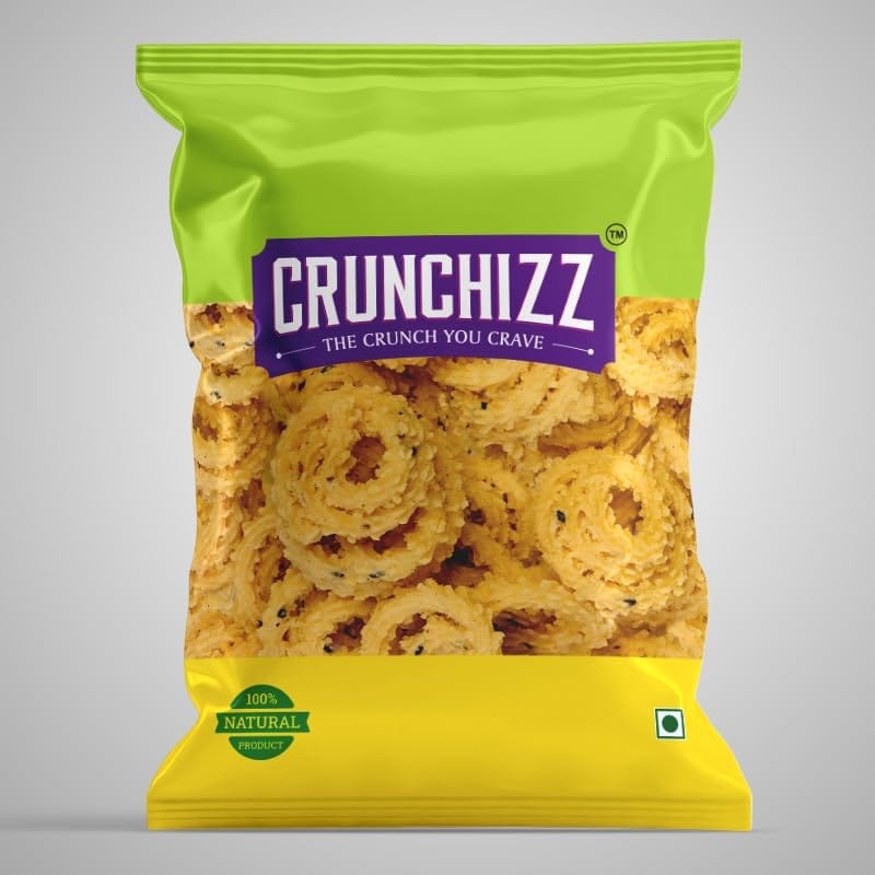 CRUNCHIZZ SPRING MURUKKU (Chakli) I Crunchy, Authentic Kerala Snack I No Artificial Additives I Perfect Tea-Time Bites I Pack of One view 2