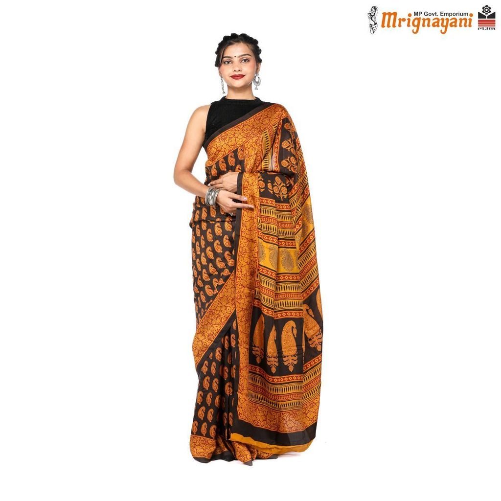 HANDLOOM MULBERY SILK SAREE WITH BLOUSE (SKU - 3I0103080522, SAREE-1155) view 2