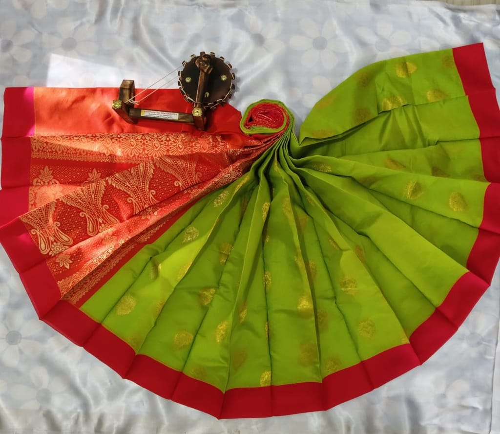 Silk Cotton Saree with Blouse view 2