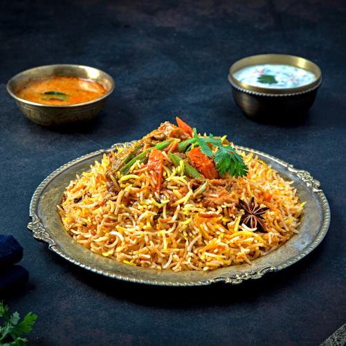 (half) veg biryani