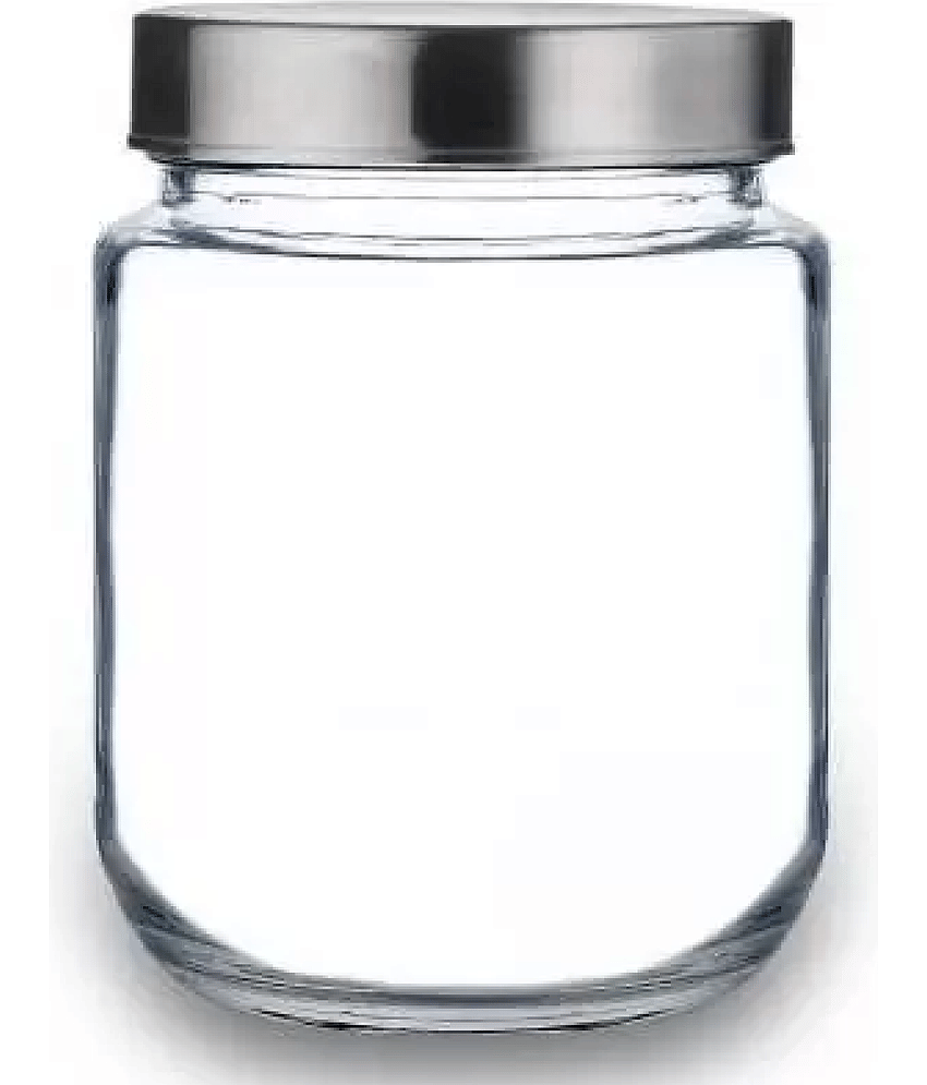 skwaion - Silver Glass Spice Container ( Set of 4 ) - 3000 ml view 2