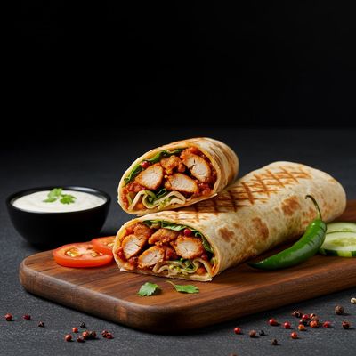 Chicken Rumali Roti Shawarma