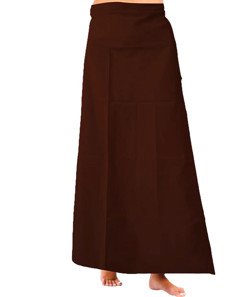 Brown Cotton Petticoat - Comfortable & Versatile view 2