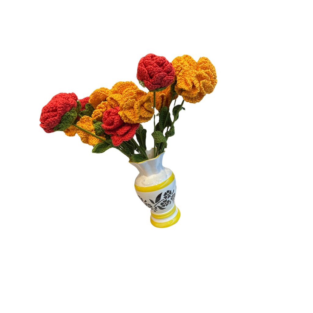 Handmade Cotton Thread Flower Showpiece – Perfect for Home & Office Décor view 2