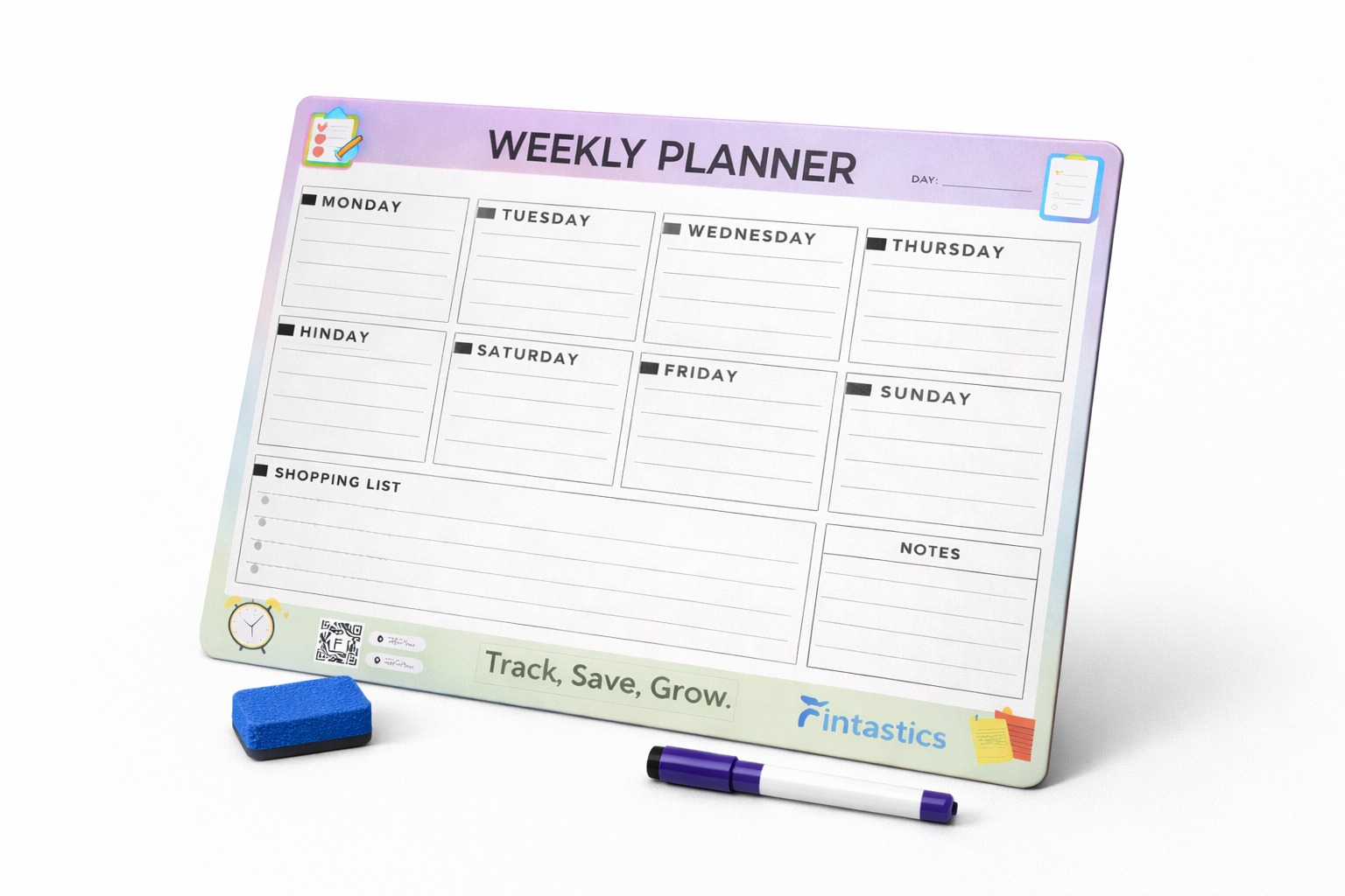 Fintastics Magnetic Weekly Planner