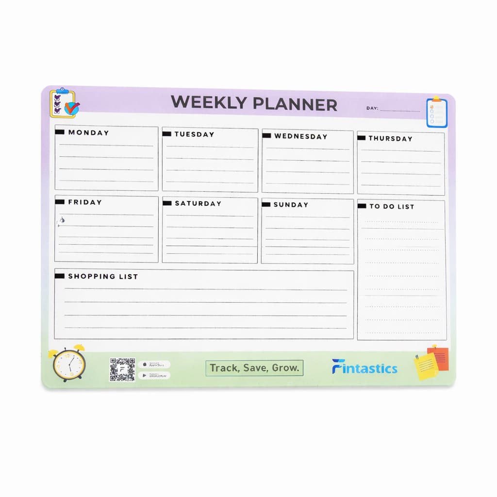 Fintastics Magnetic Weekly Planner view 2
