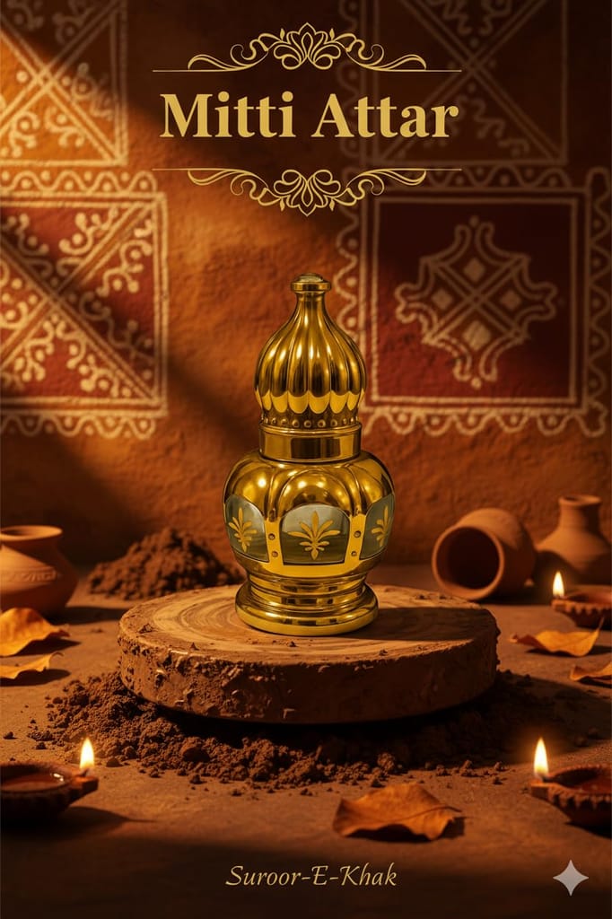 Mitti Attar | Natural Indian Earth Fragrance | Long Lasting Traditional Alcohol-Free Attar for Men & Women | Pure Desi Mitti Perfume Oil for Fabric Use by LinBerlin