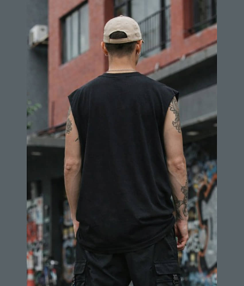 FTX Men Cotton Regular Fit Printed T-Shirt ( Black ) view 2