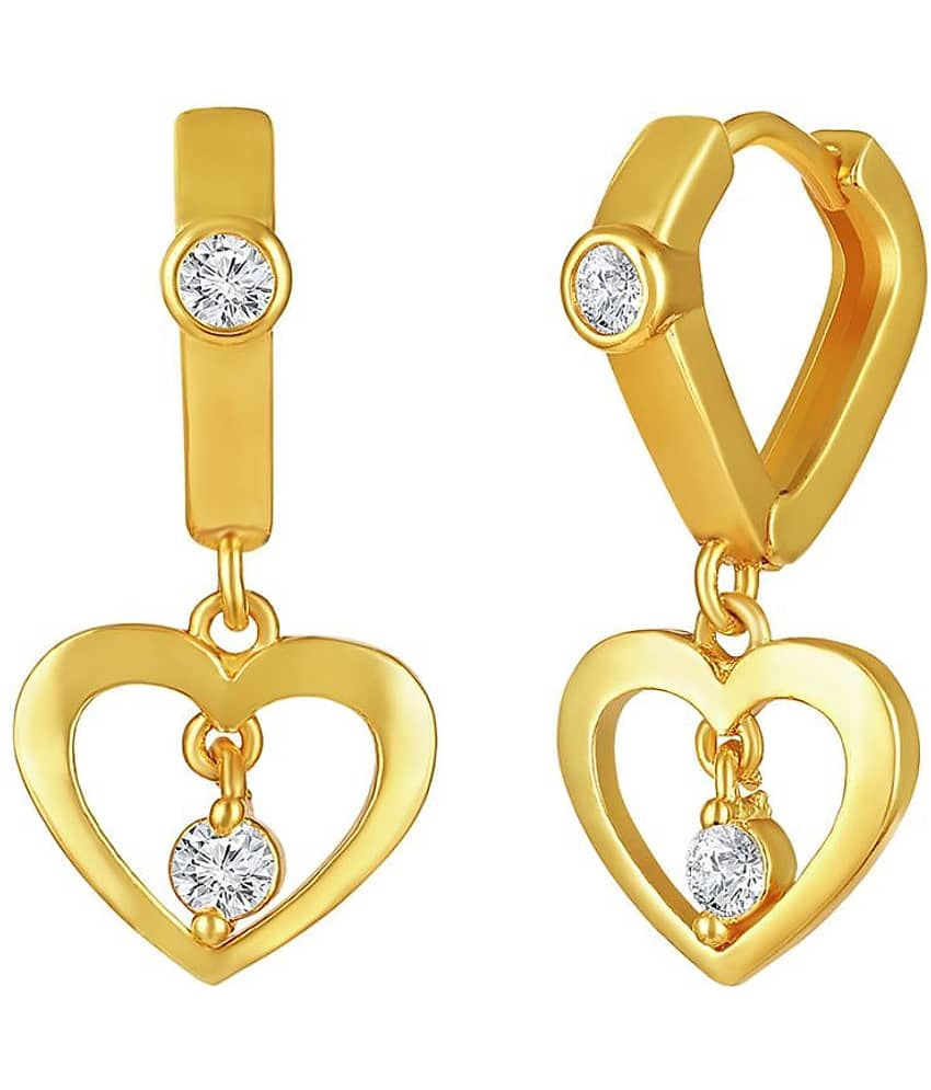 Drashti Collection Golden Drop Earrings ( Pack of 1 ) view 2