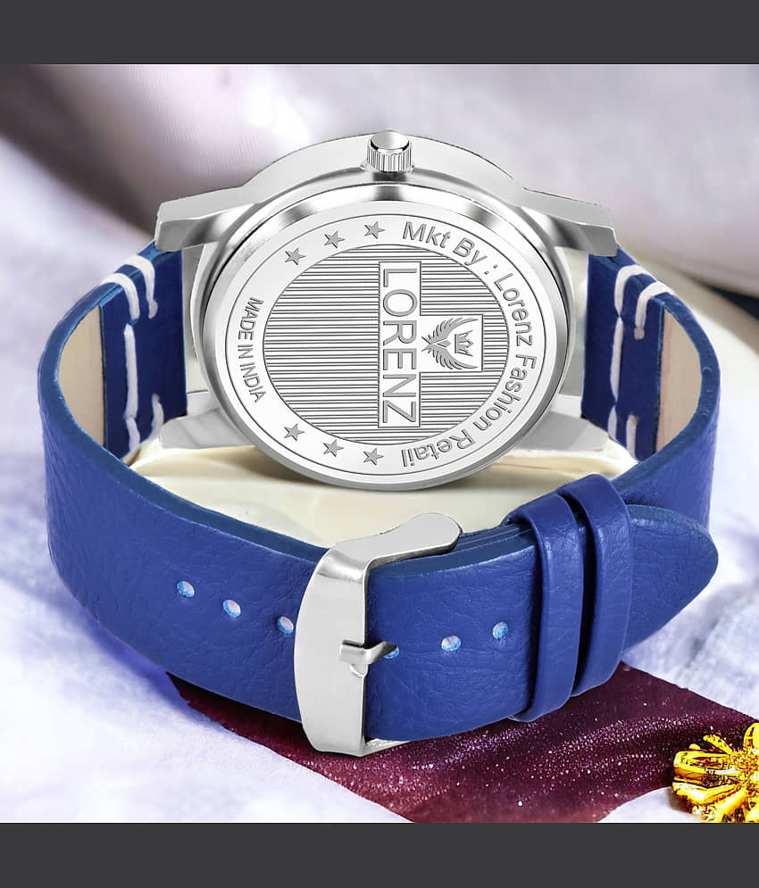 Lorenz Blue PU Analog Men's Watch view 2