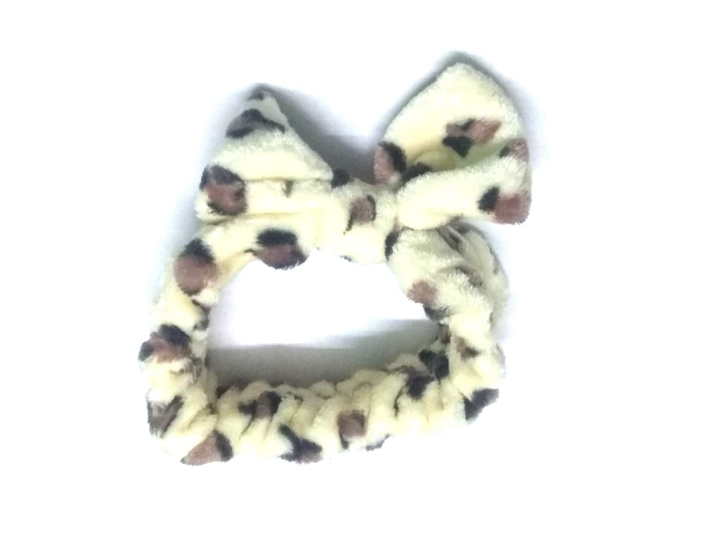 Nawani Facial Spa Makeup Cleansing Cute Bow Velvet Elastic Headband, view 2