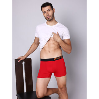 Redry Men's Underwear Anti Bacterial Micromodal Airsoft Trunk (Red) view 2