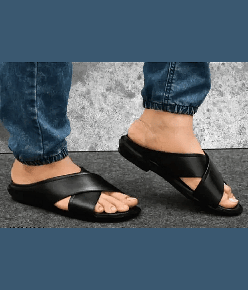 RAGE GAZE CROSS BLACK SHOE - Black Men's Sandals view 2