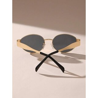 DANNILO Small Retro Oval Sunglasses Vintage Style for Women Men view 2