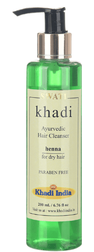 Khadi Swati - Ayurvedic Herbal Hair Cleanser Henna SAT Paraben Free (Shampoo) 210ml. view 2