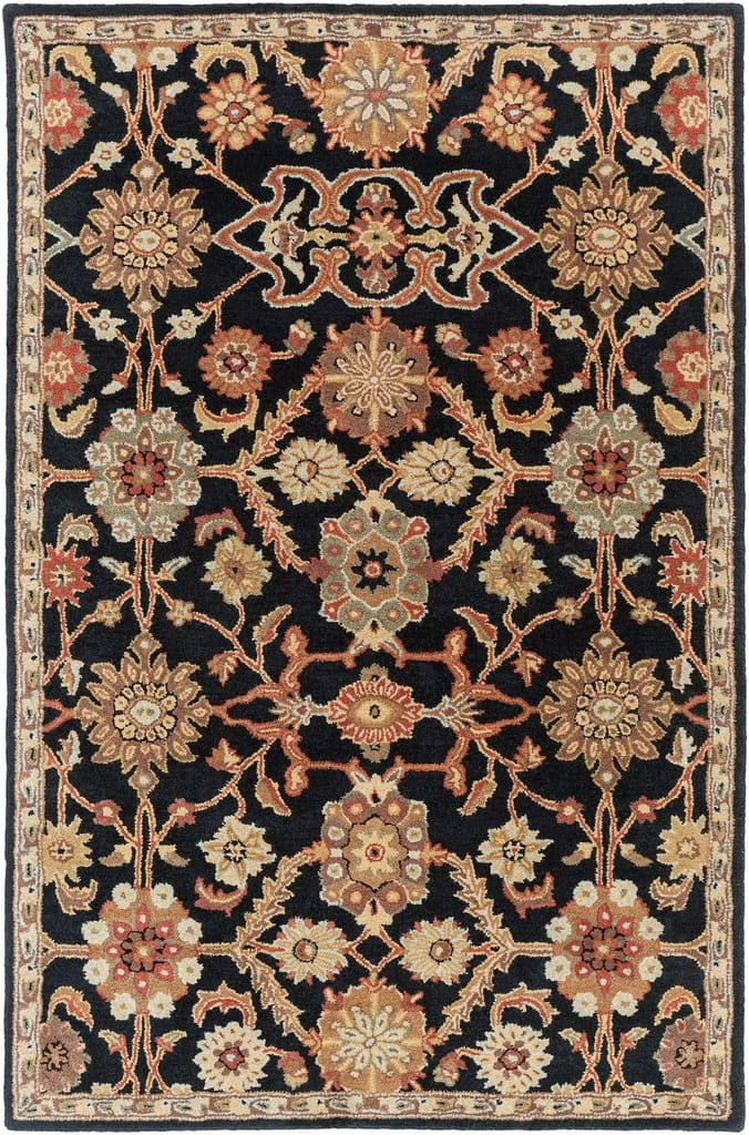 Hand Tufted Middleton Black and Sage Wool Rug view 2