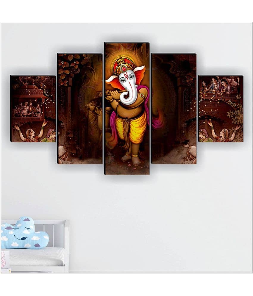 Saf Lord Ganesh Ji Religious Wall Hanging Framed Painting view 2