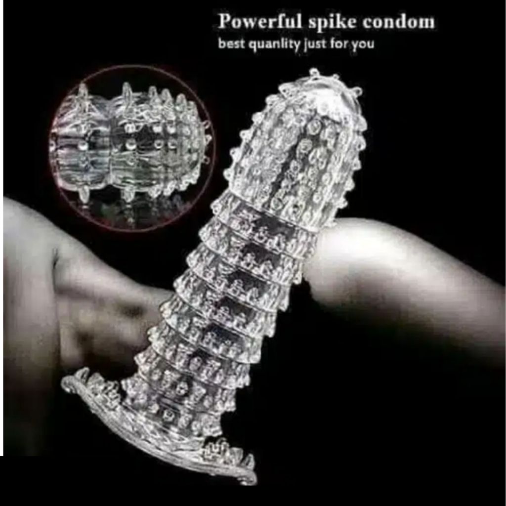 Crystal Condom Dotted Reusable Condom Extra Pleasure Leakproof Dotted Condom Multicolor (Pack of 2) view 2