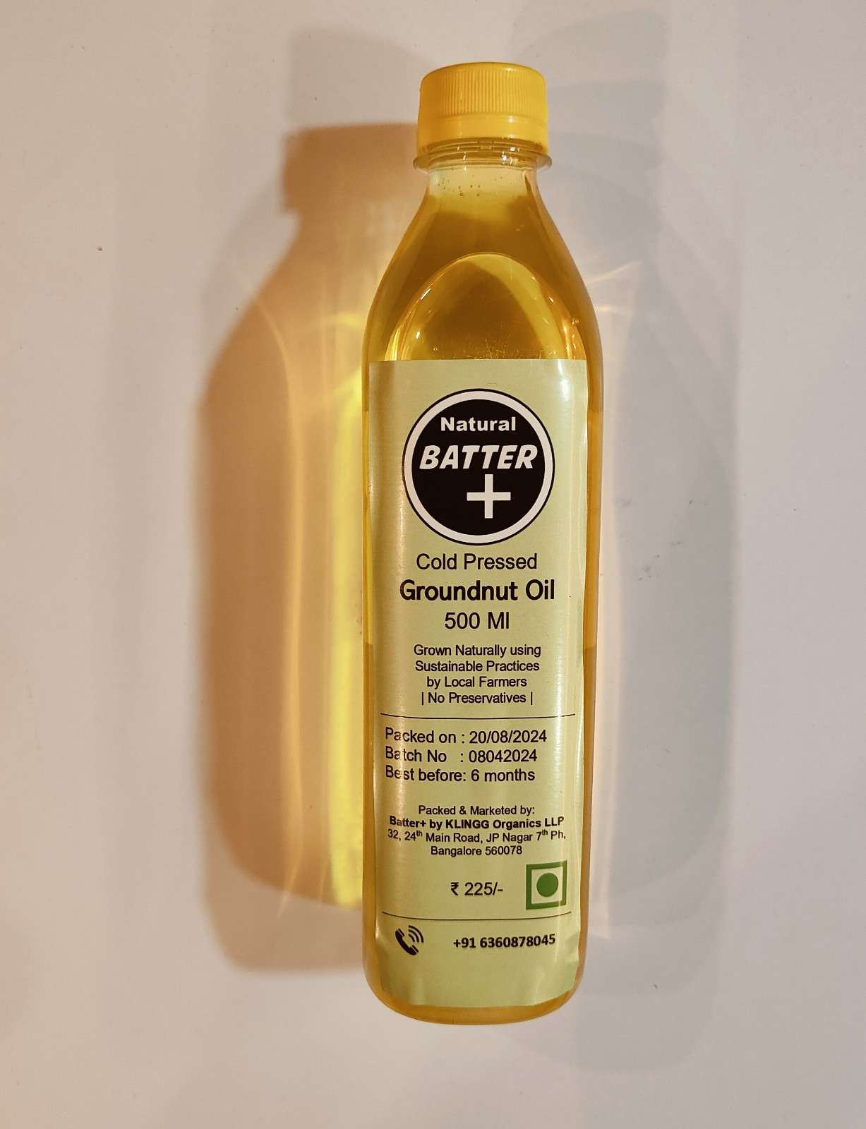 Batterplus Cold Pressed Groundnut Oil 500 Ml