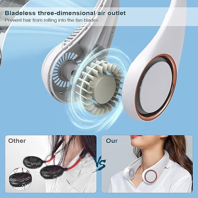 Portable Rechargeable Neck Fan view 2