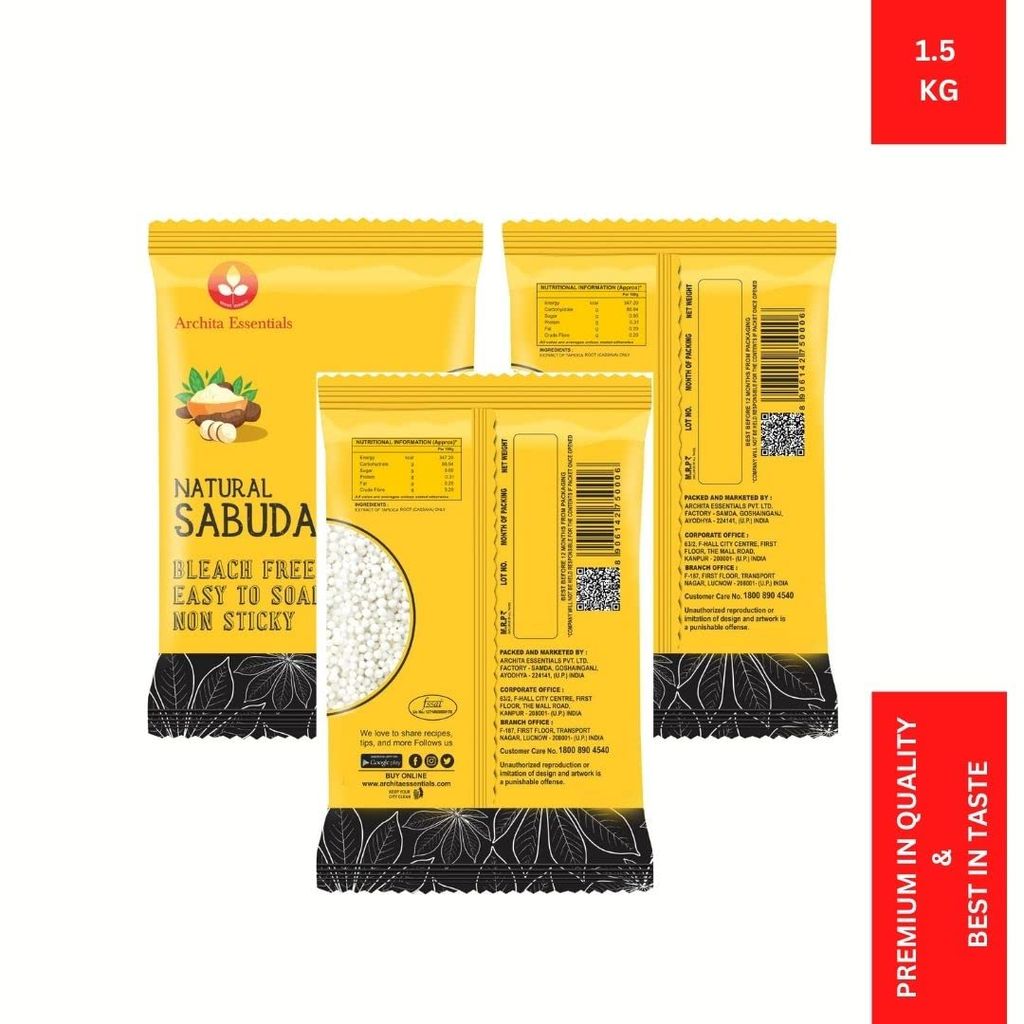 Archita Natural Sabudana - Medium size pearl (1.5 kg) view 2