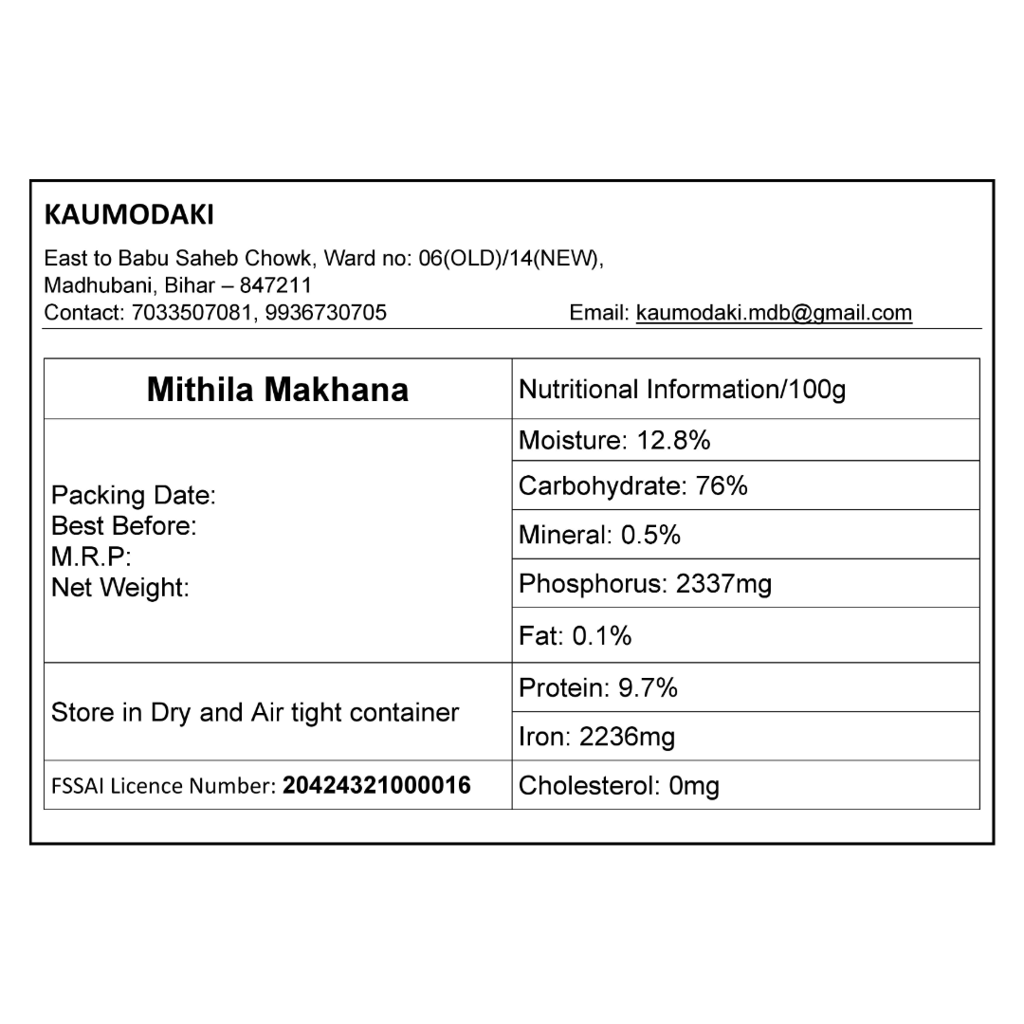 Kaumodaki Mithila Makhana(Fox Nuts) 150g view 2