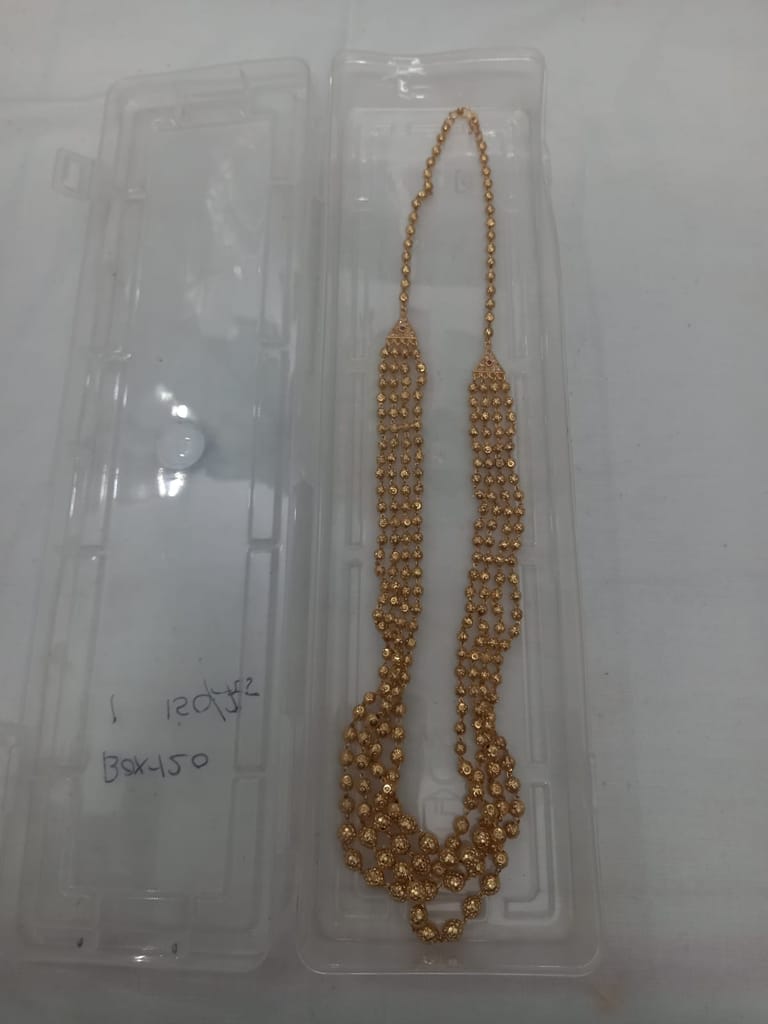 Multi-Strand Gold Ball Necklace view 2